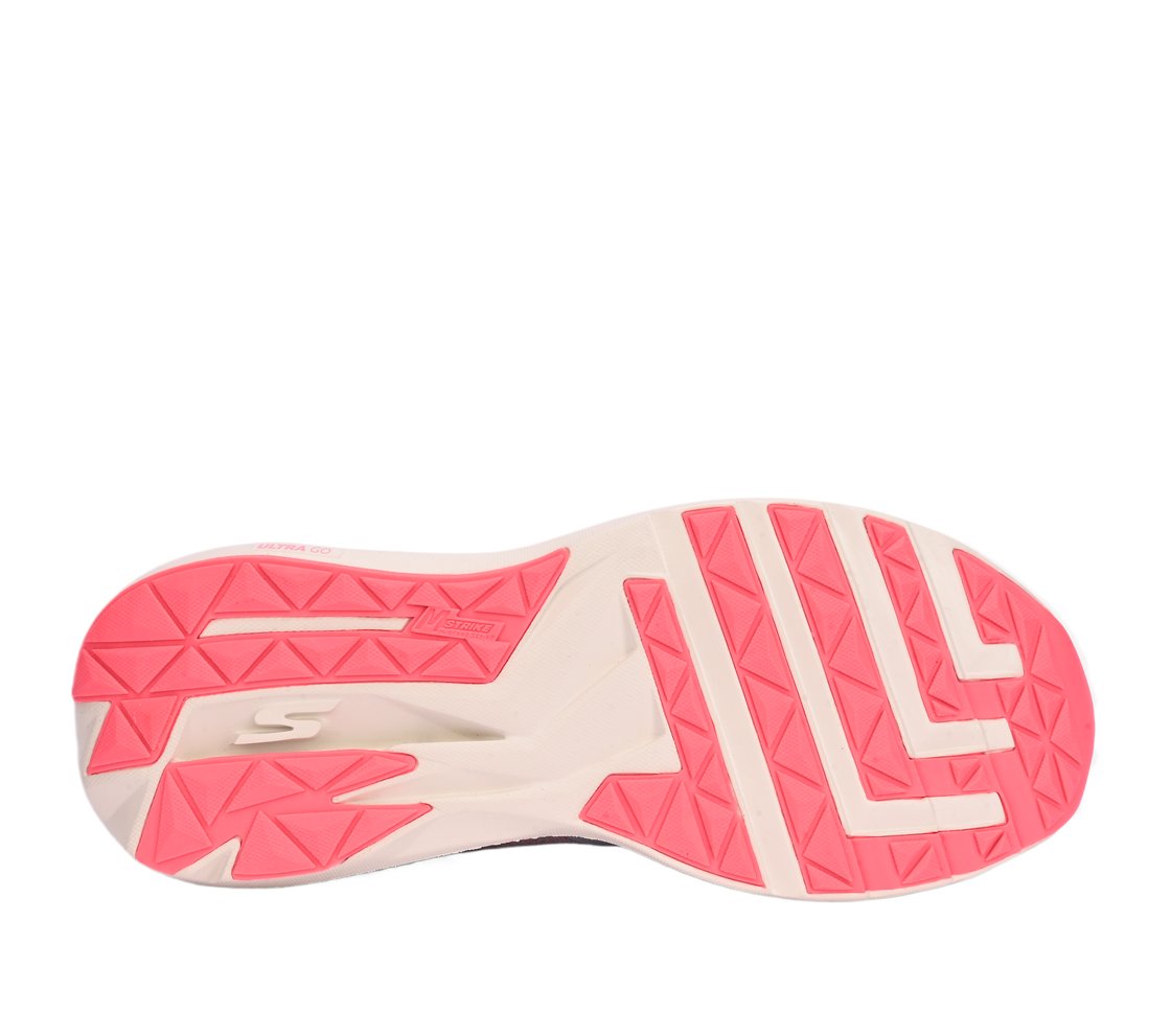 GO RUN RIDE 7, GREY/CORAL Footwear Bottom View