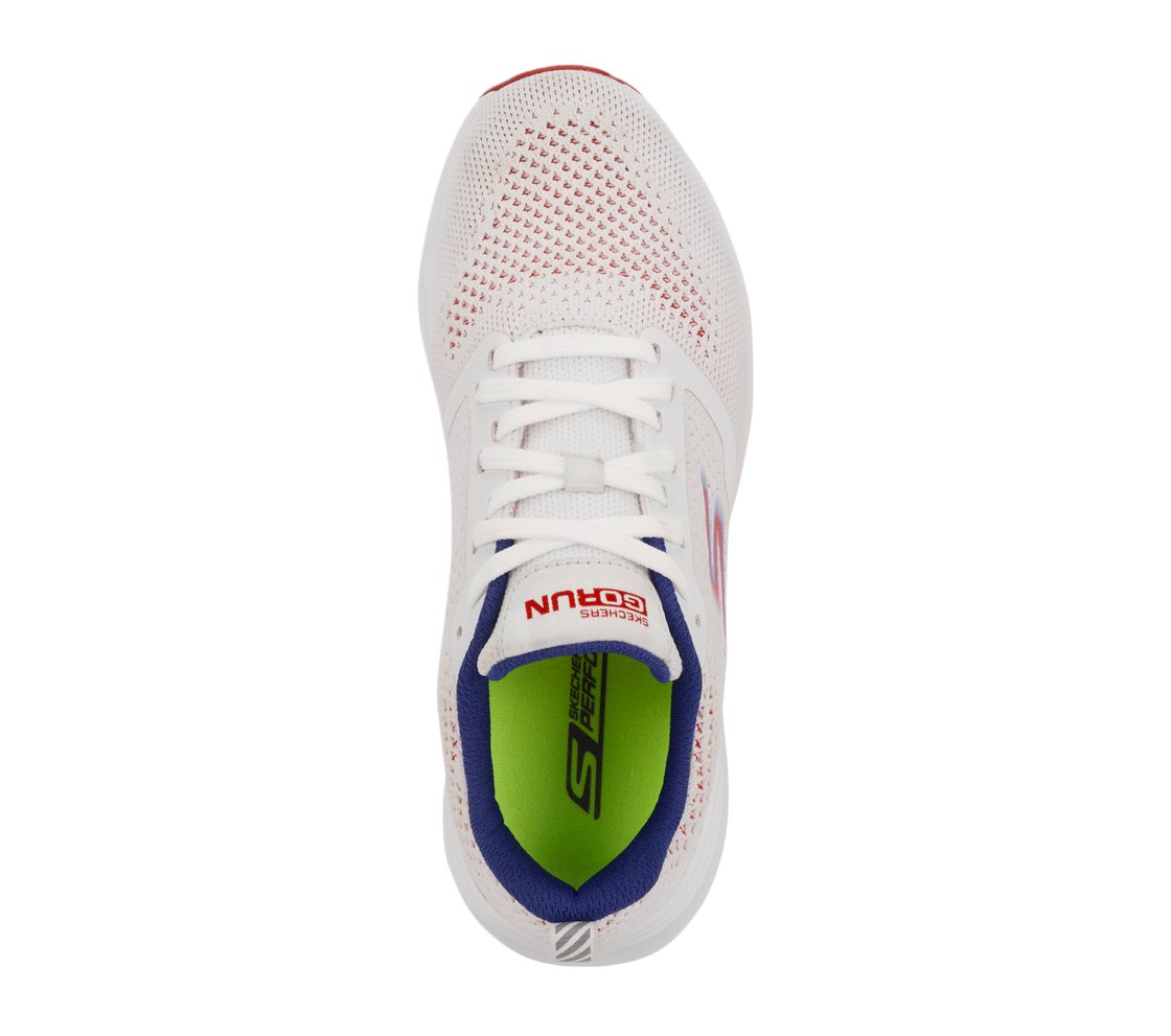 GO RUN RIDE 7, WHITE/RED/BLACK Footwear Top View
