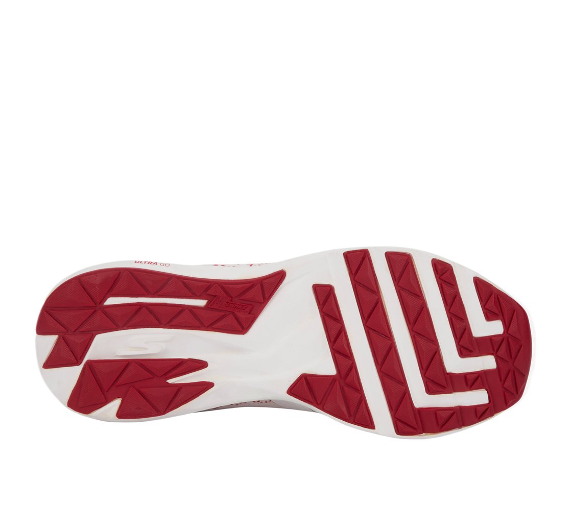 GO RUN RIDE 7, WHITE/RED/BLACK Footwear Bottom View