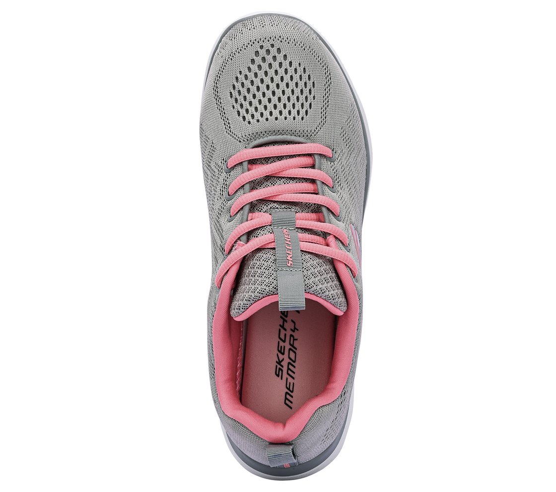 SUMMITS, GREY / CORAL Footwear Top View