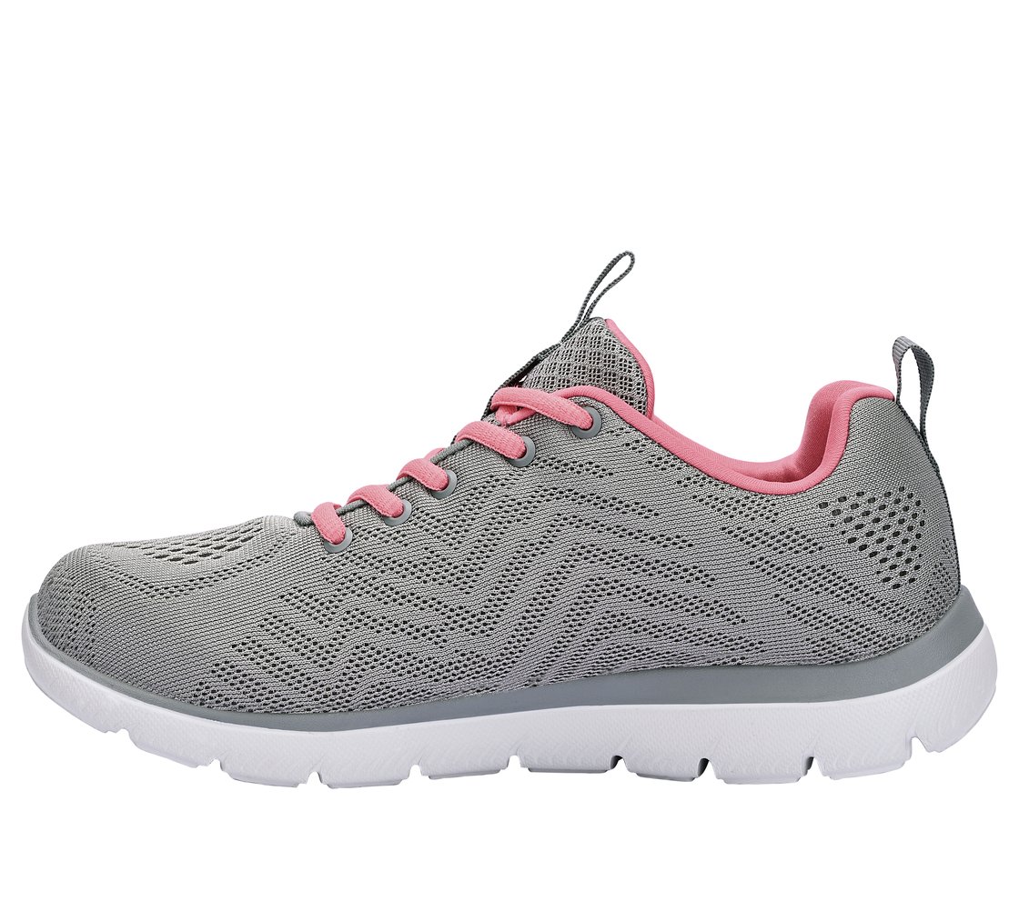 SUMMITS, GREY / CORAL Footwear Left View