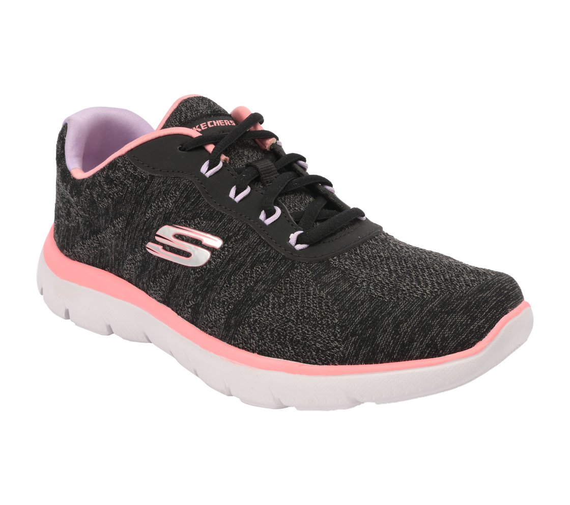 SUMMITS, BLACK/CORAL Footwear Right View