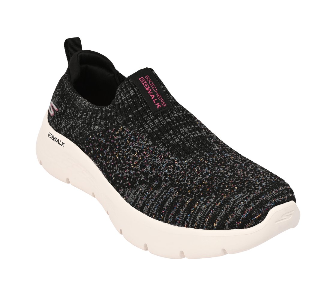 GO WALK FLEX, BLACK/MULTI Footwear Right View