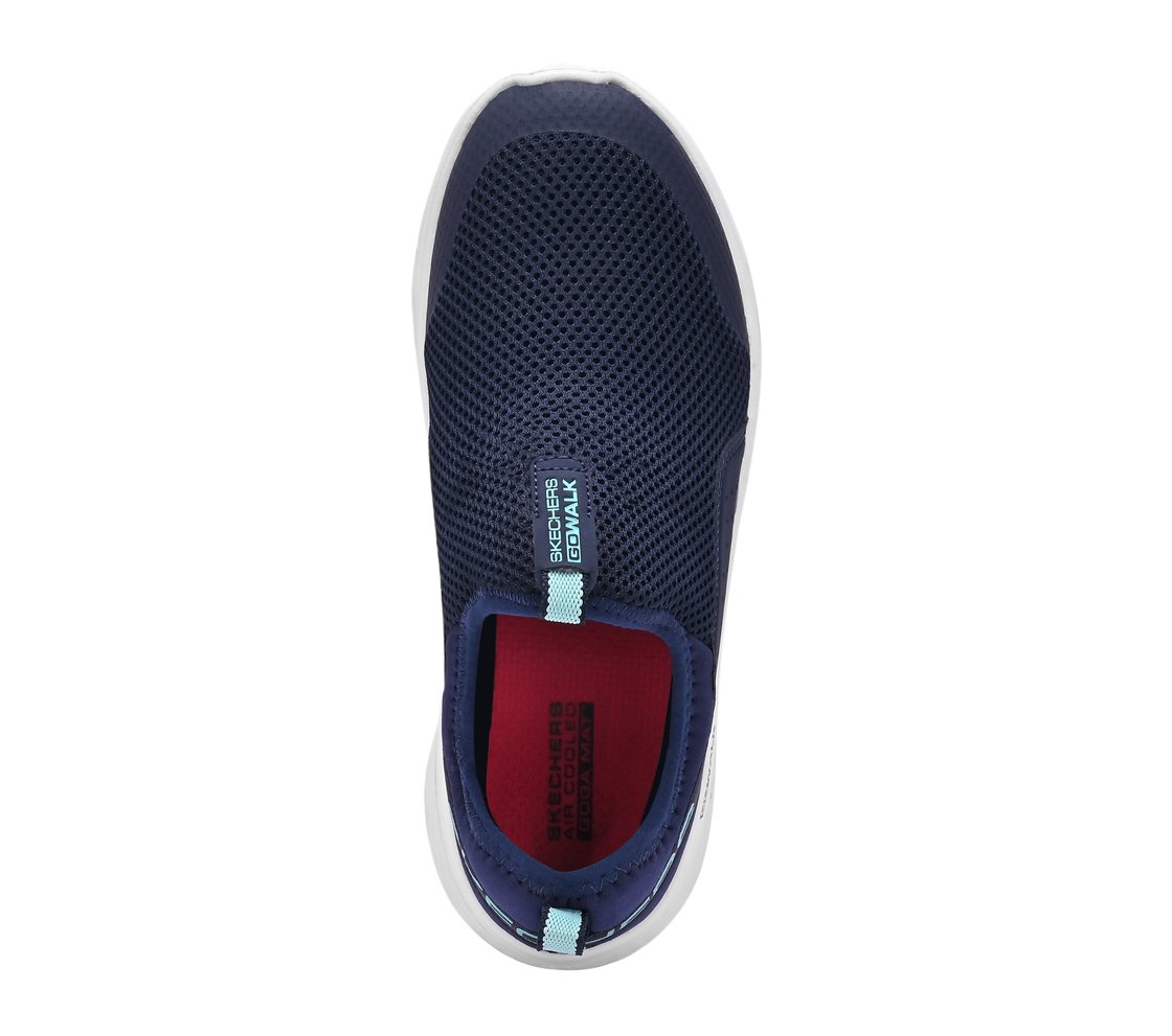 GO WALK FLEX, NAVY/AQUA Footwear Top View