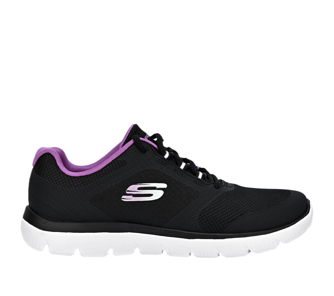 SUMMITS, BLACK/PURPLE Footwear Lateral View