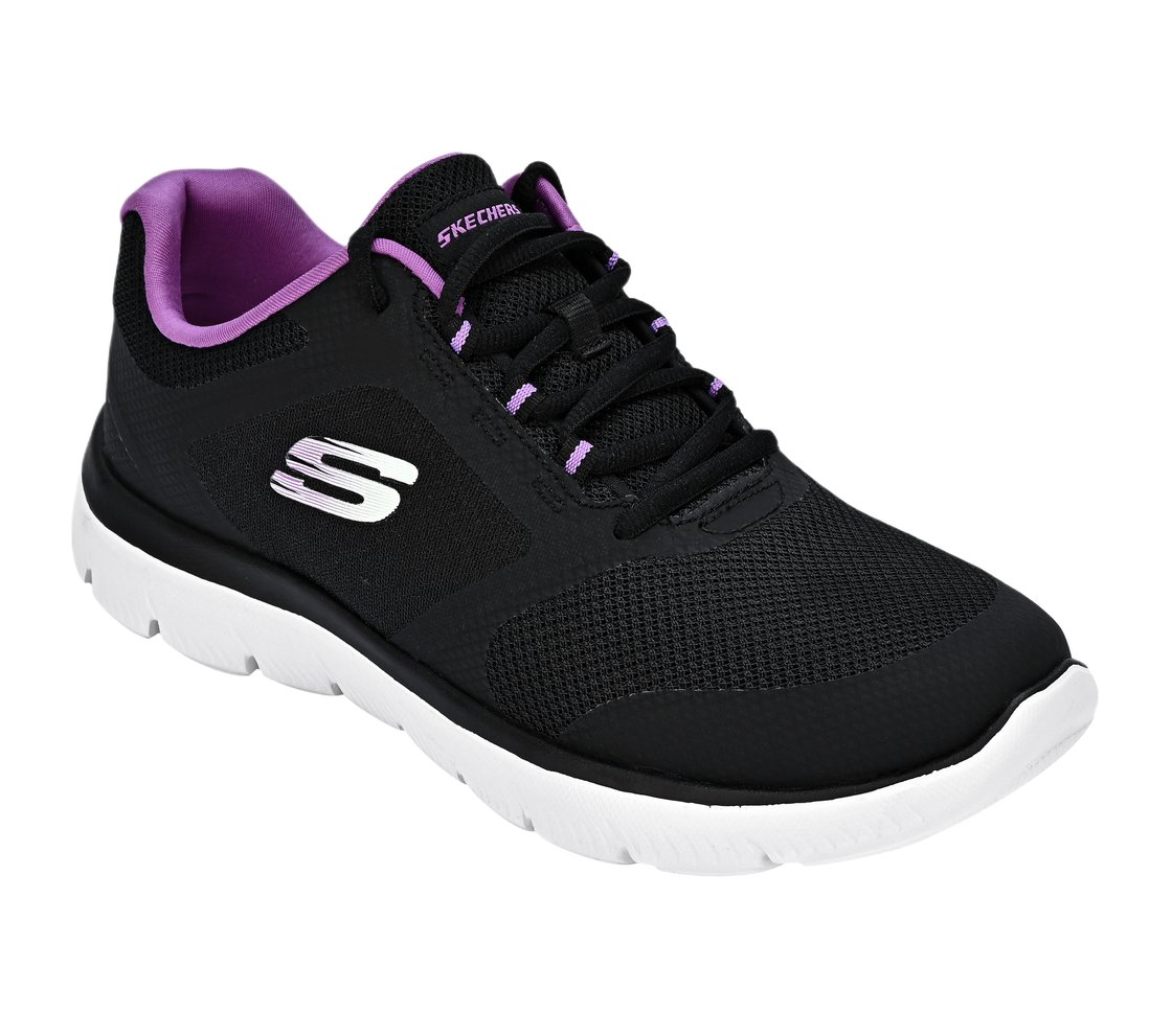 SUMMITS, BLACK/PURPLE Footwear Left View