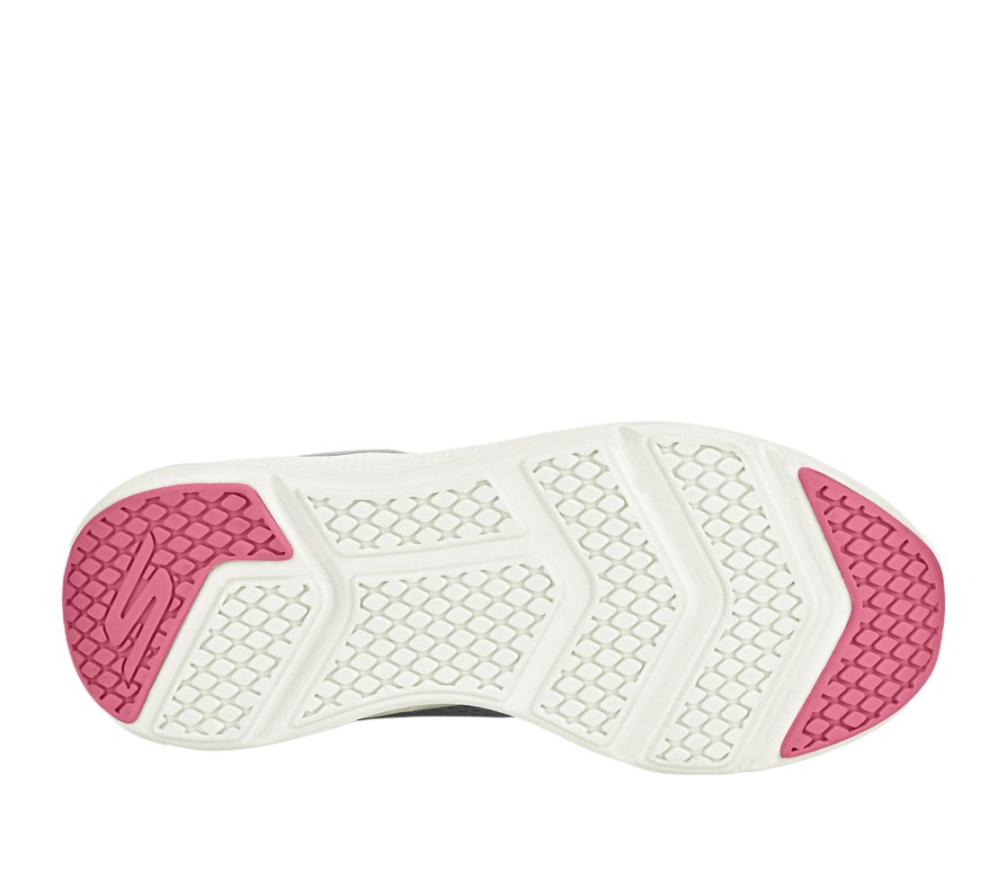 GO RUN ELEVATE, GREY / CORAL Footwear Bottom View