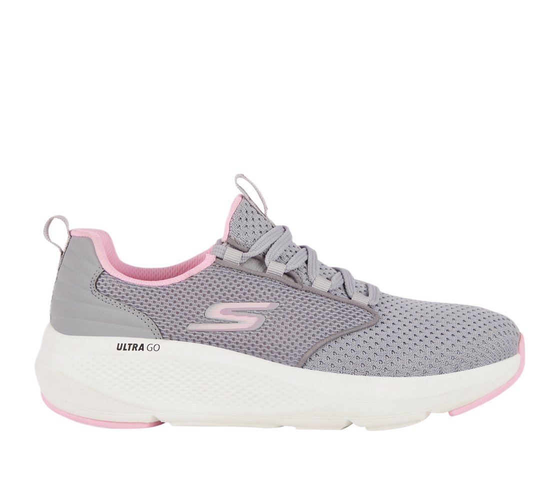 GO RUN ELEVATE, GRAY/PINK Footwear Lateral View