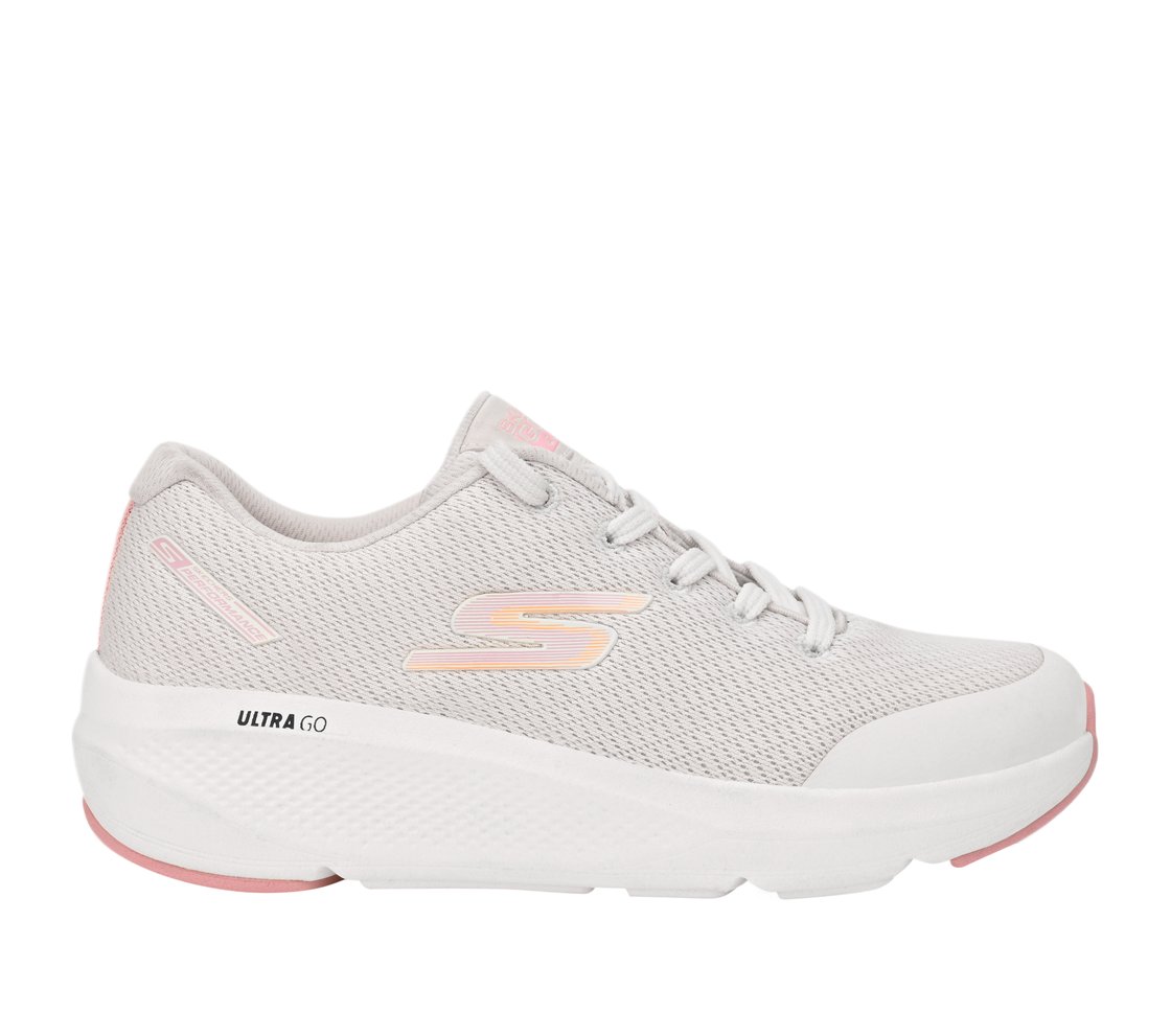 GO RUN ELEVATE, NATURAL / PINK Footwear Lateral View