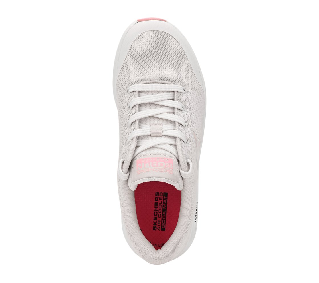 GO RUN ELEVATE, NATURAL / PINK Footwear Top View