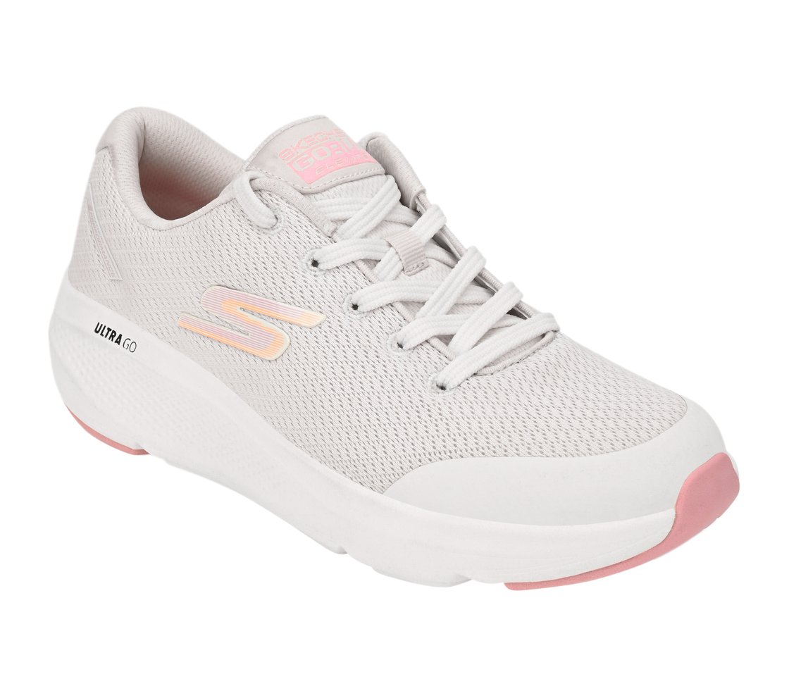 GO RUN ELEVATE, NATURAL / PINK Footwear Lateral View