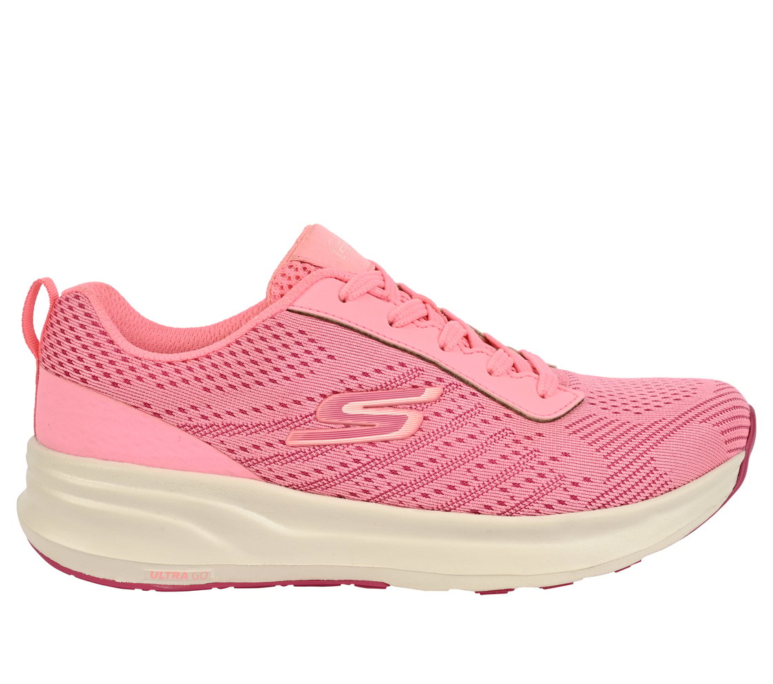 GO RUN PURE, PINK/CORAL Footwear Lateral View