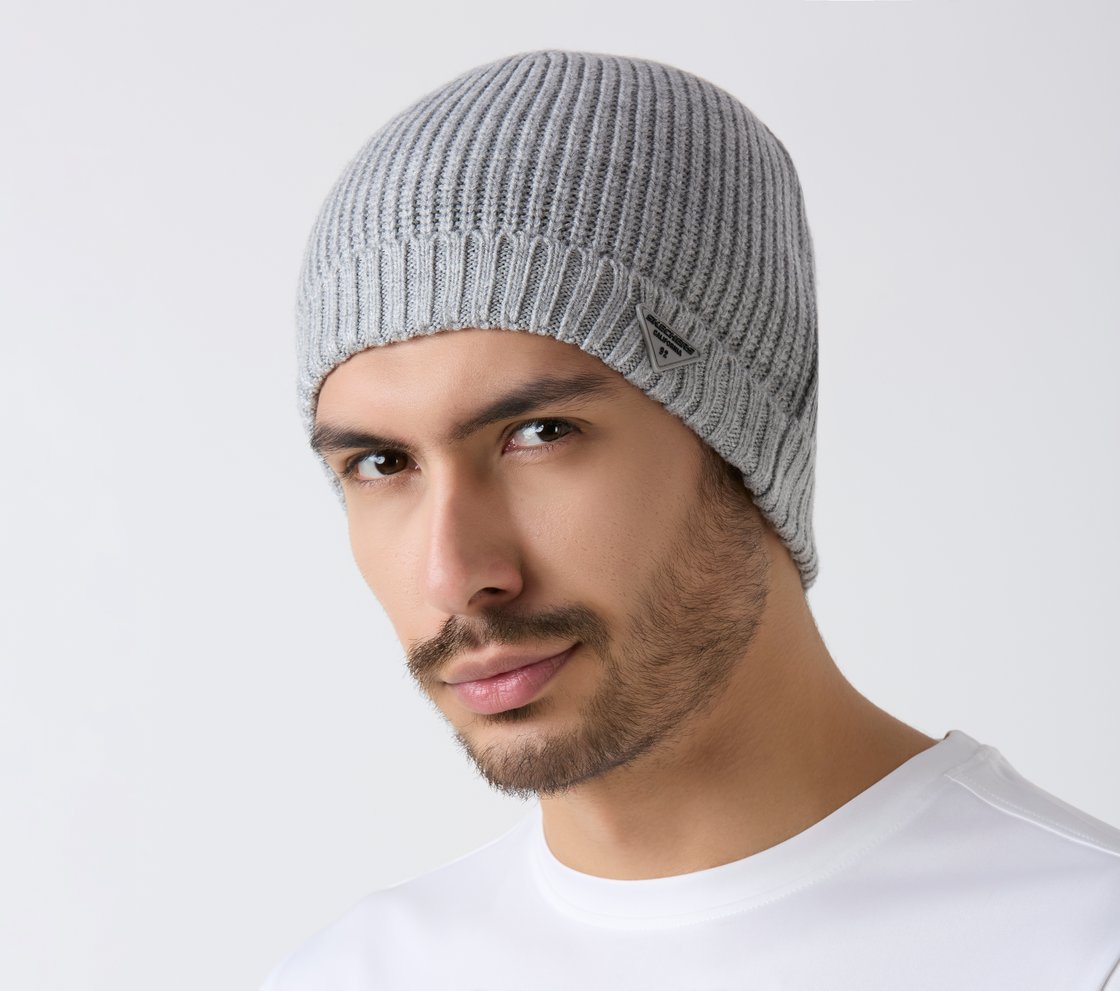 SKECHERS SELF DESIGN BEANIE, GRAY Accessories Bottom View