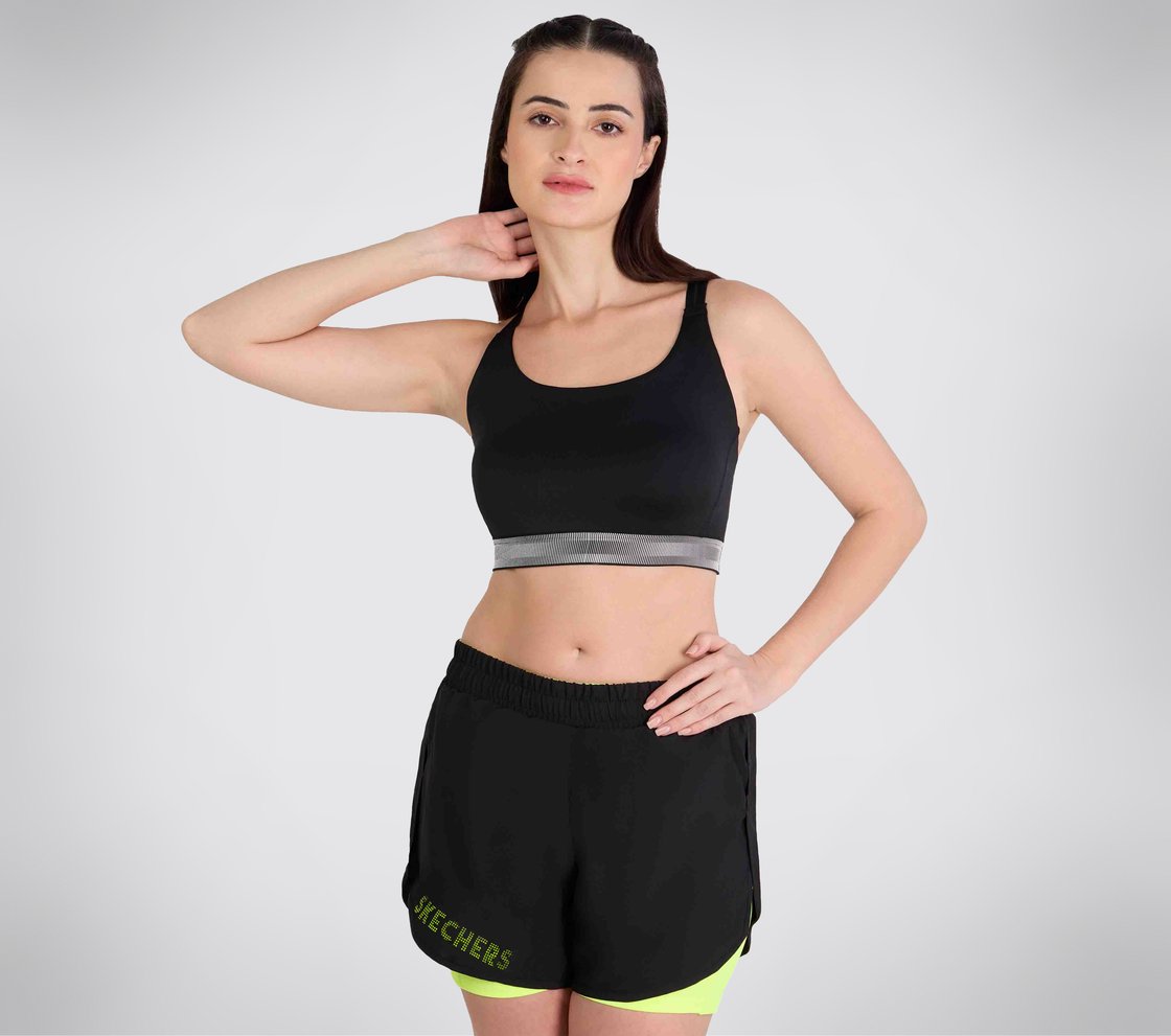 CRISS CROSS BACK BRA, BBBBLACK Apparel Lateral View