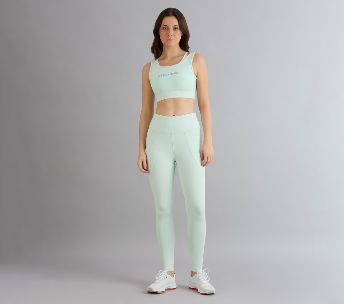 MESH OVERLAY SPORTS BRA, YELLOW/BLUE