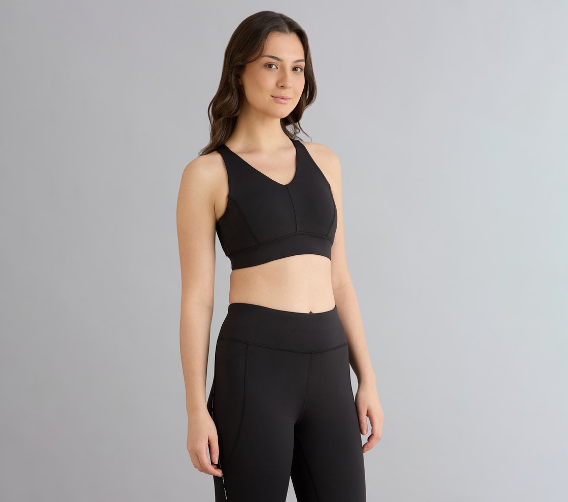 HIGH IMPACT SPORTS BRA, BLACK Apparel Bottom View