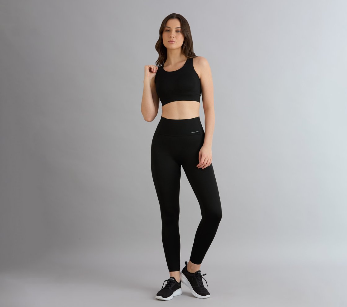 BONDED CRISS CROSS BACK BRA, BLACK Apparel Right View