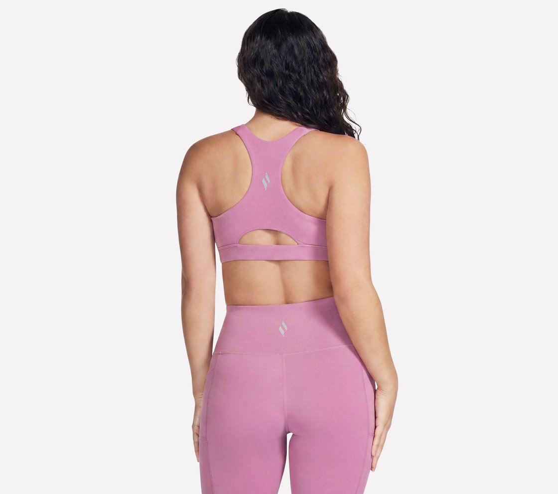 GOFLEX JOY ZIP FRONT BRA, ROSE Apparel Top View