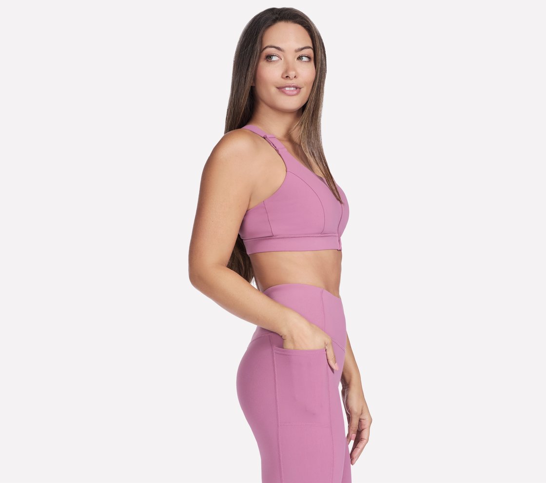 GOFLEX JOY ZIP FRONT BRA, ROSE