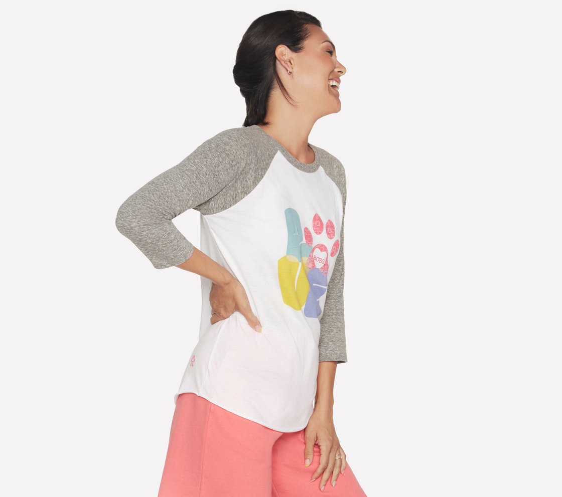 BOBS LOVE BASEBALL T-SHIRT, WWWHITE Apparel Bottom View