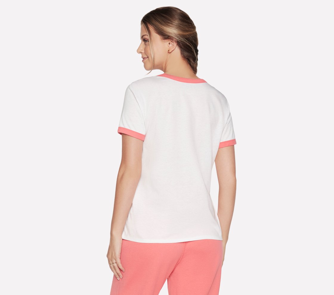 BOBS GOOD THINGS RINGER T-SHIRT, WWWHITE Apparel Top View