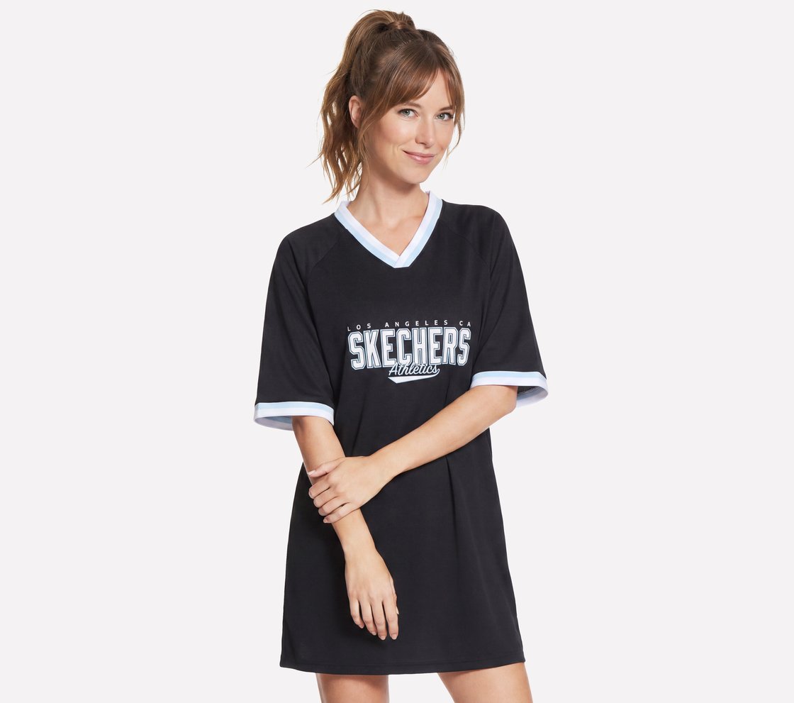 SKECHERS STREET VARSITY DRESS, BLACK