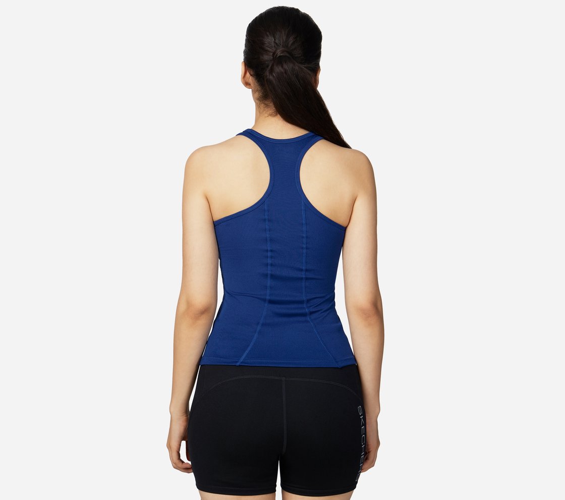 WOMENS ELITE SINGLET, BLUE/WHITE Apparel Bottom View
