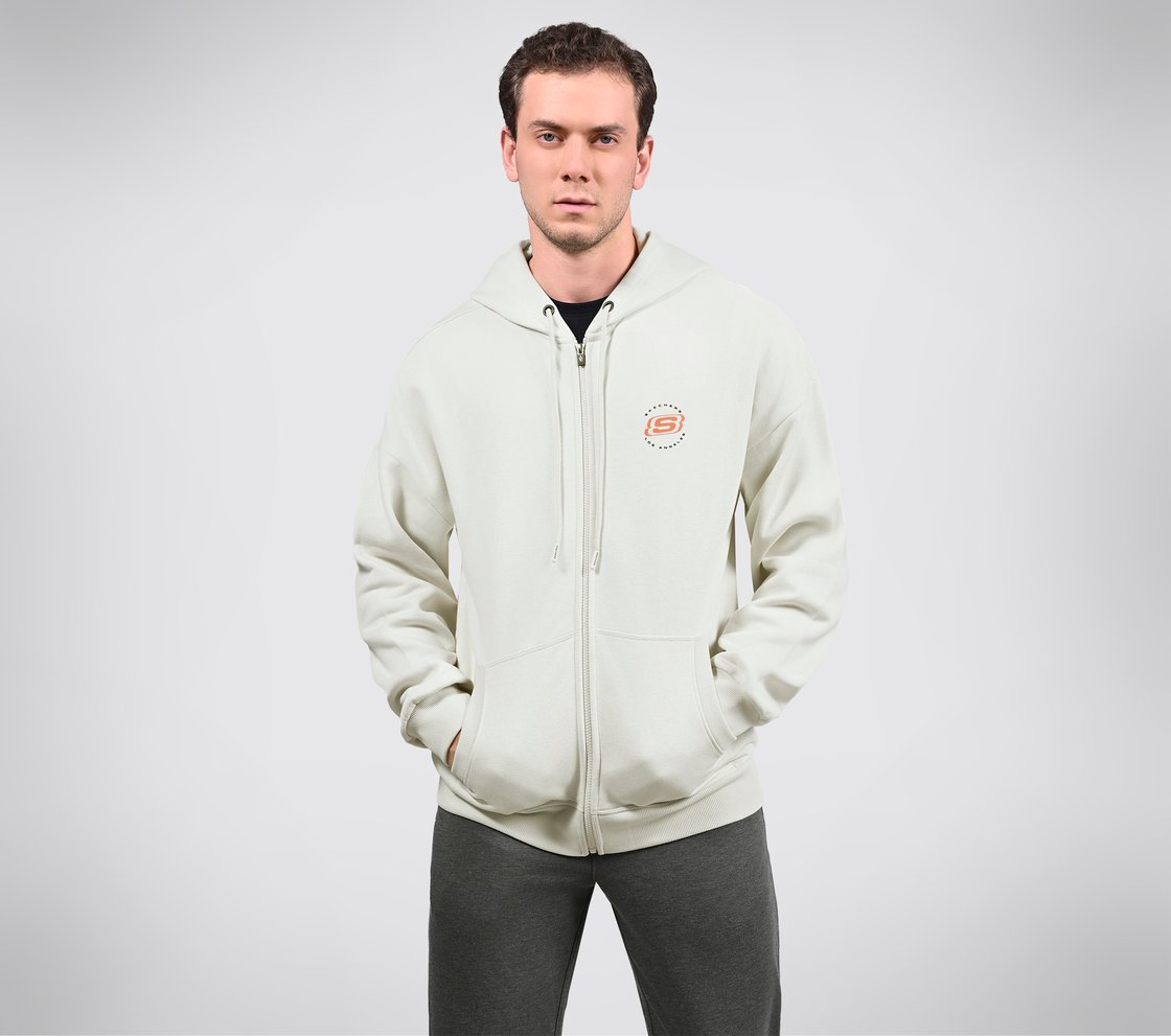 AD BURN OFF HOODIE, OFF WHITE/GREY