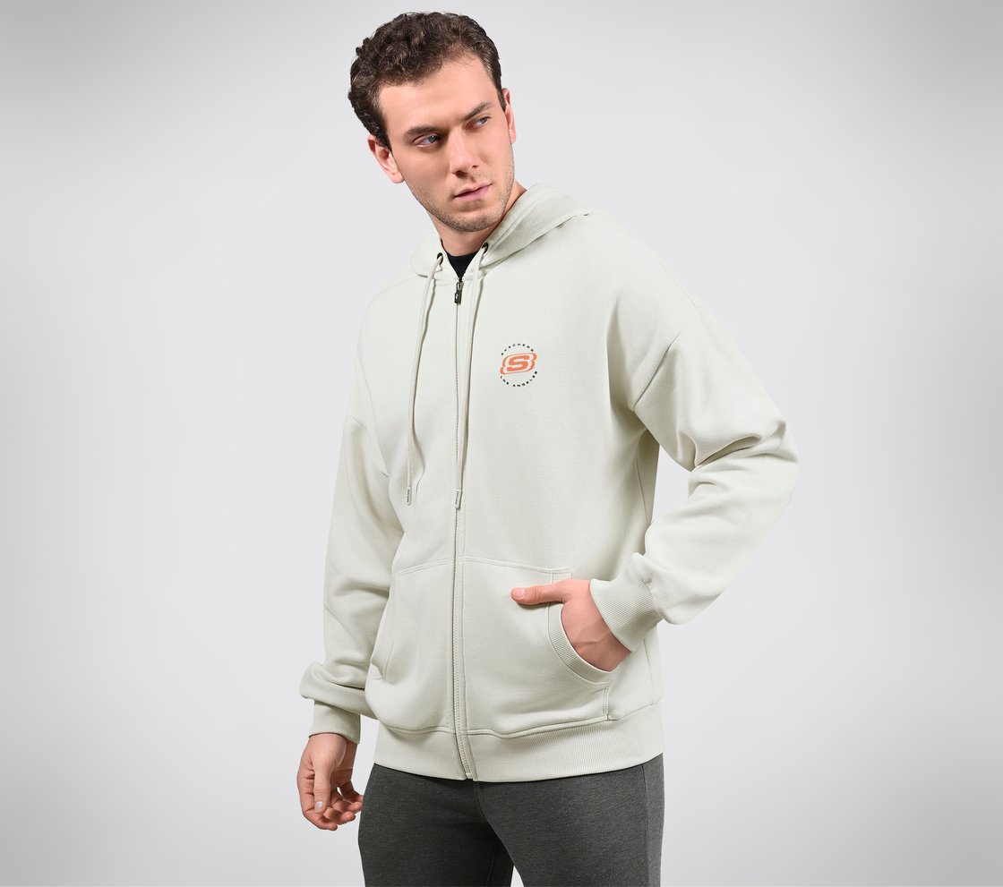 AD BURN OFF HOODIE, OFF WHITE/GREY