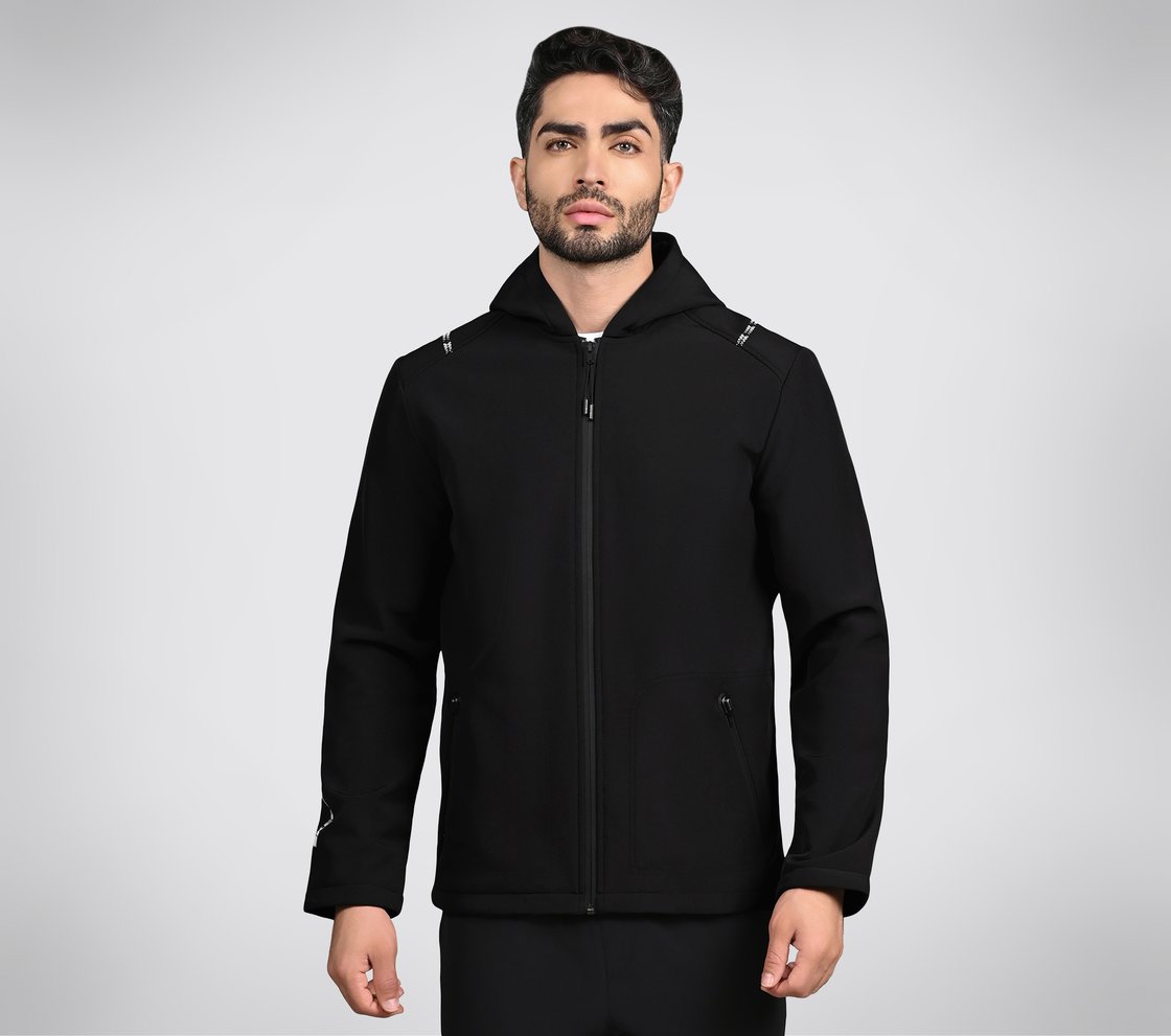FIREFLY ZIPPER HOODIE, BBBBLACK Apparel Lateral View