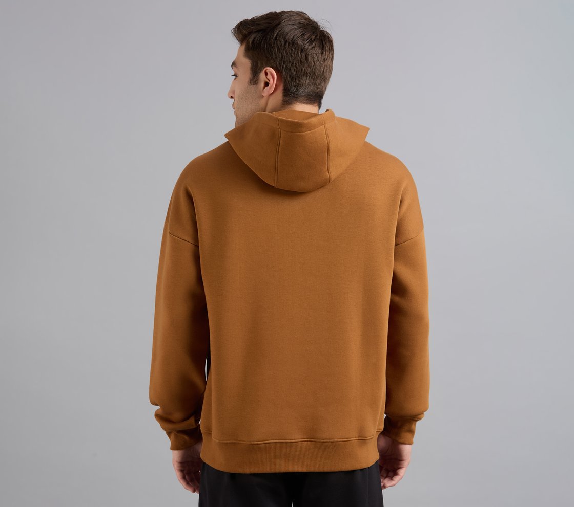 LOS ANGELES HONEYCOMB HOODIE, CHARCOAL/ORANGE Apparel Left View