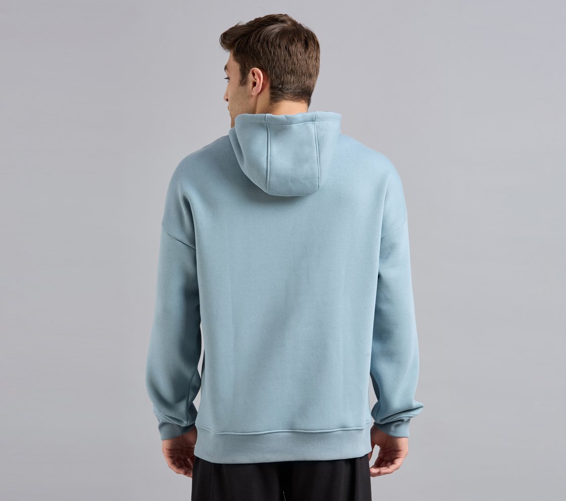 LOS ANGELES HONEYCOMB HOODIE, OFF WHITE/NAVY