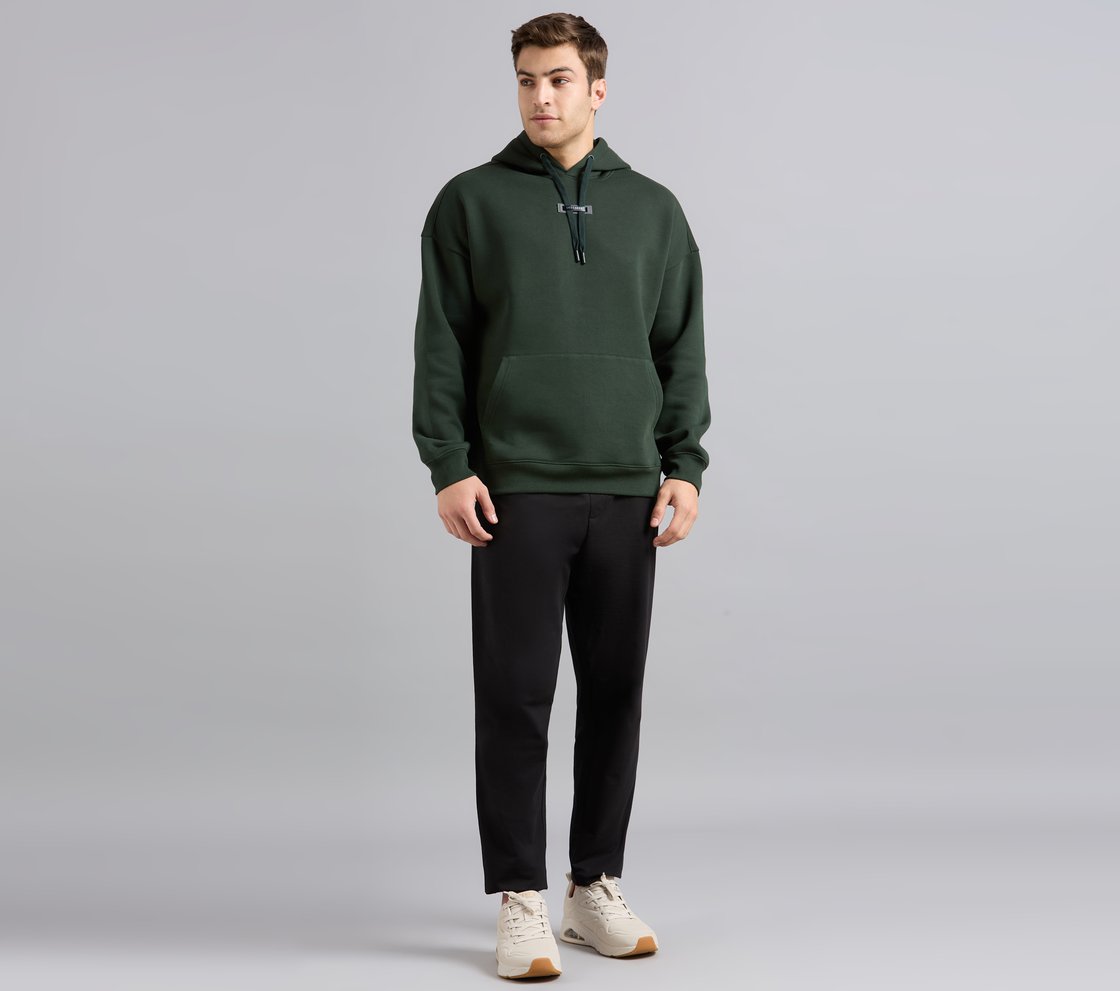SKECHERS CORD LOOP HOODIE, BROWN/SAGE Apparel Right View