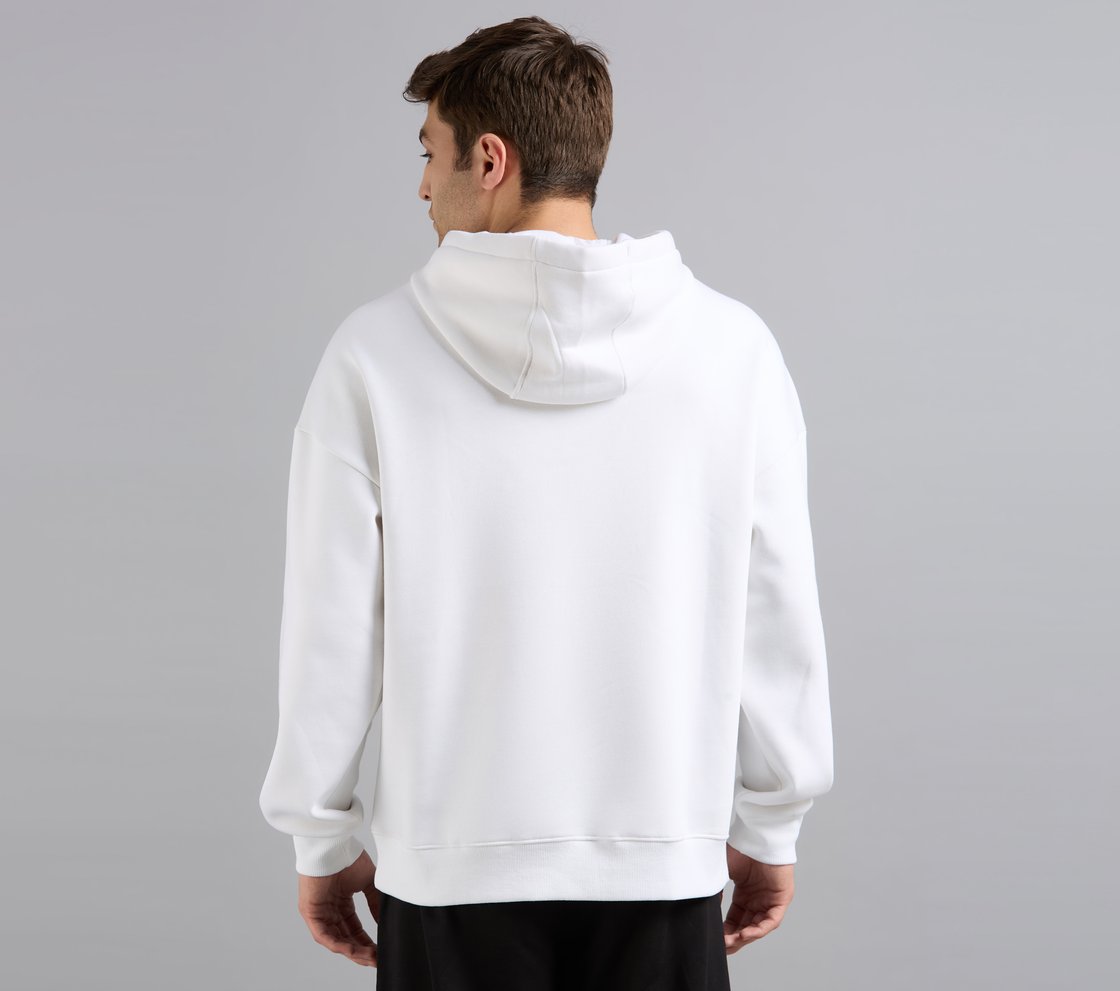 SKECHERS CORD LOOP HOODIE, WHITE