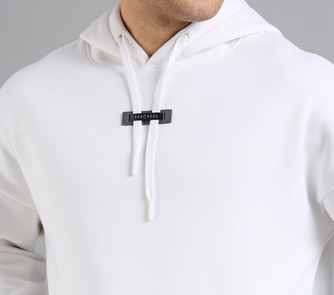 SKECHERS CORD LOOP HOODIE, WHITE