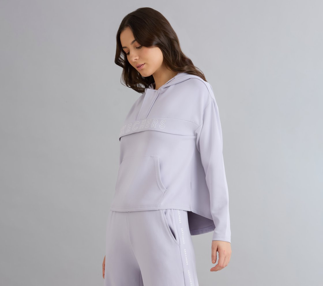 LIGHT WINTER HOODIE, PURPLE/LAVENDER Apparel Top View