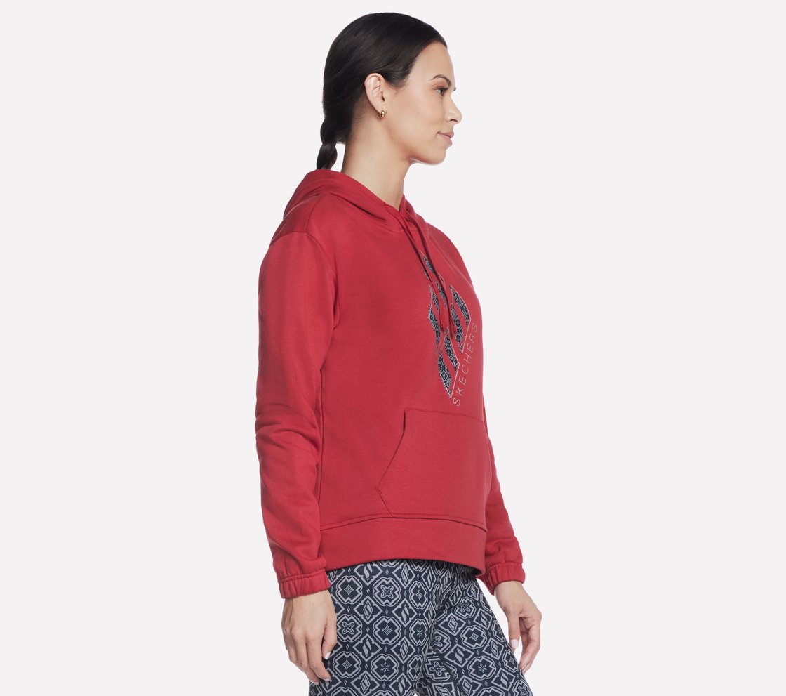 DIAMOND LEGACY PULLOVER HOODIE, RED Apparel Bottom View