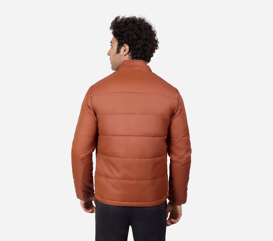PUFFER FZ JACKET, BROWN Apparel Bottom View