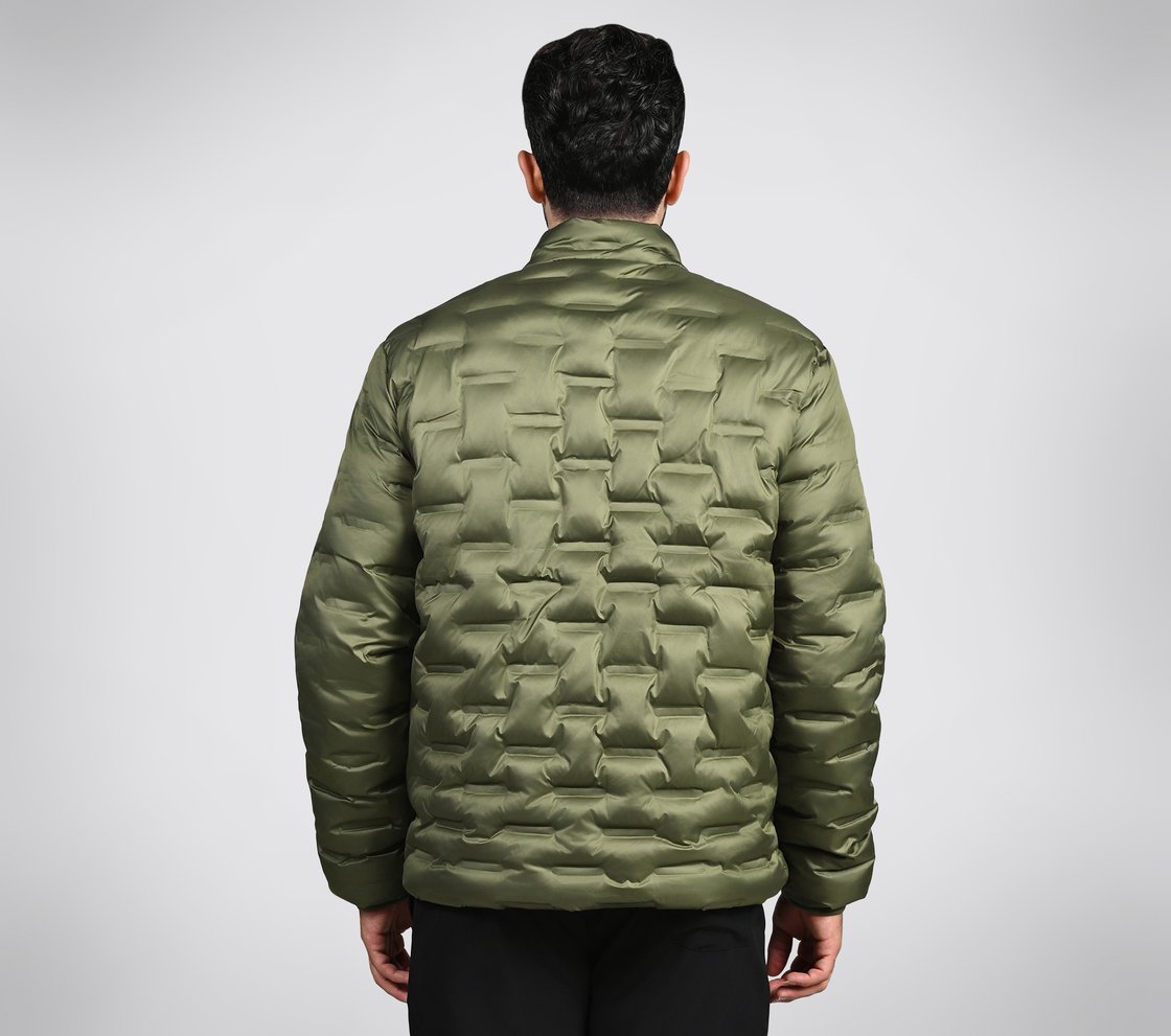 PUFFER FZ JACKET WITH ZIPPER, OOLIVE Apparel Left View