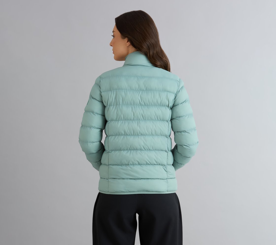 PUFFER FZ JACKET, OFF WHITE/NAVY