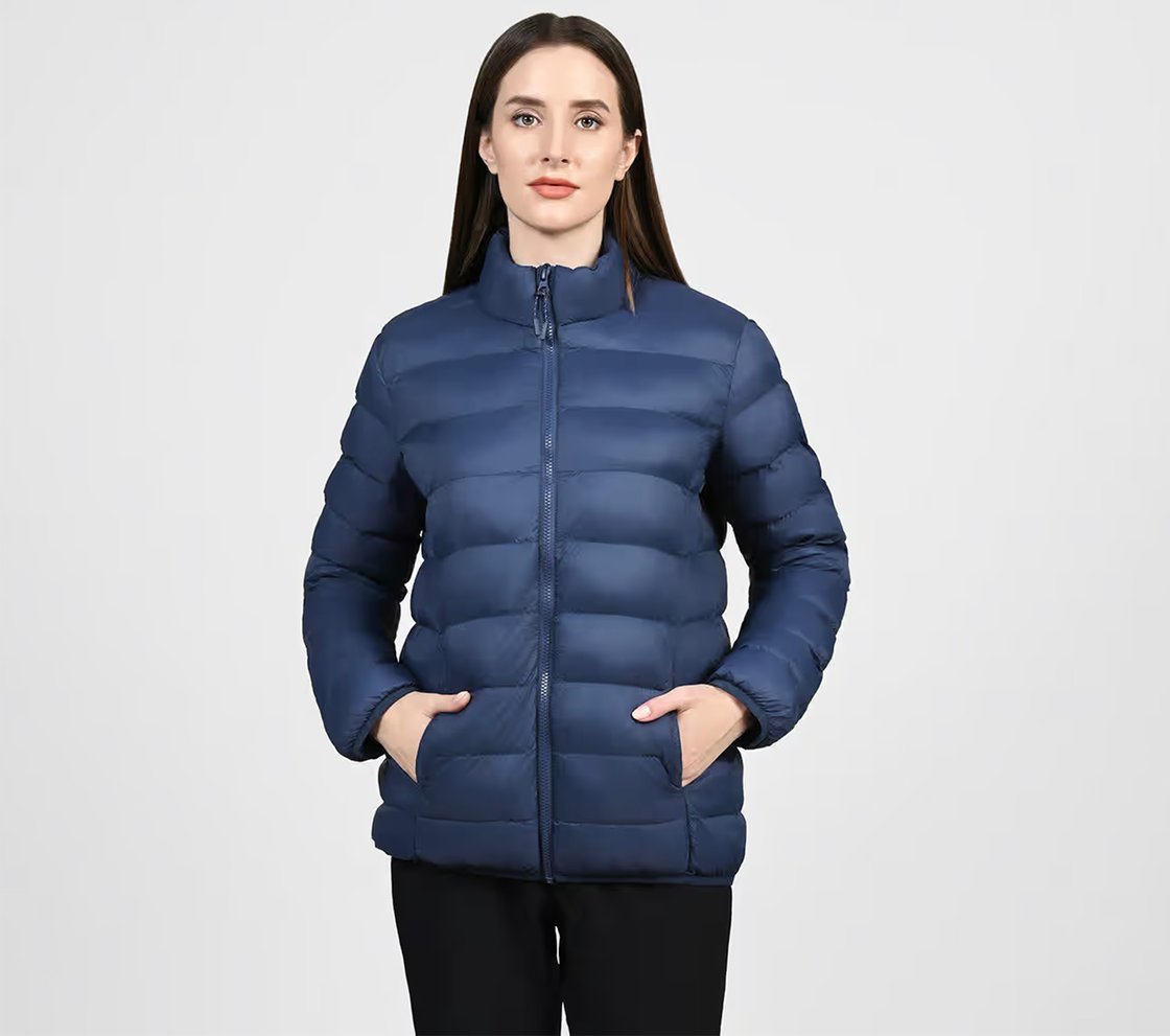PUFFER FZ JACKET, PURPLE/BLUE Apparel Lateral View