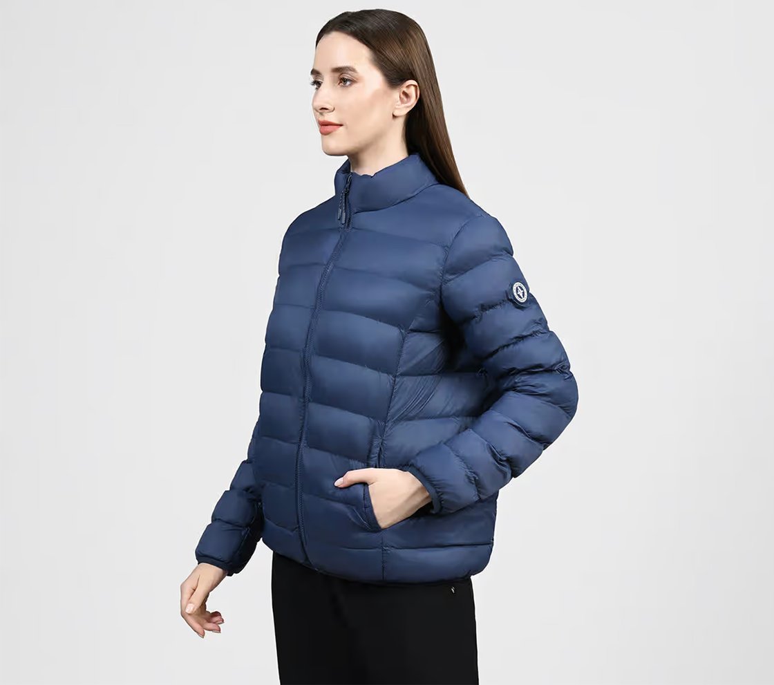 PUFFER FZ JACKET, PURPLE/BLUE