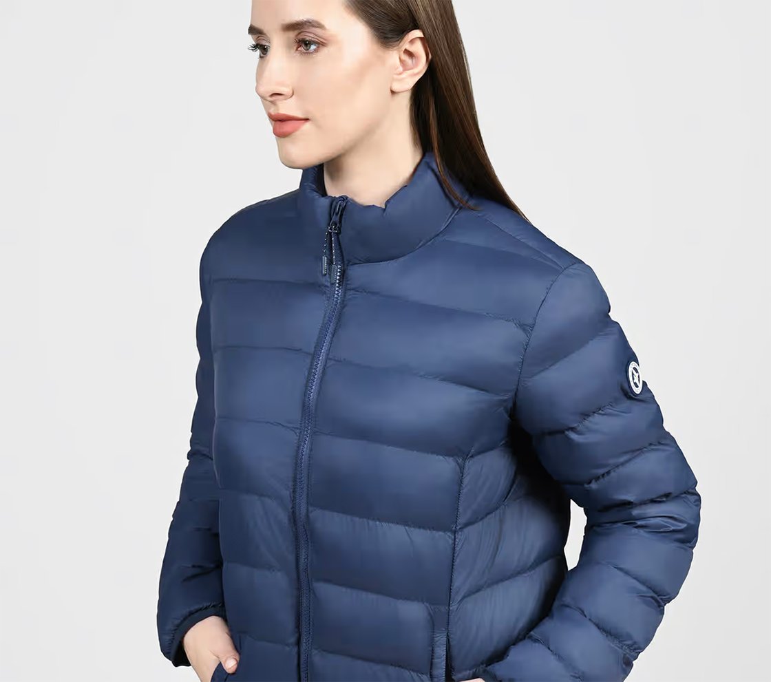 PUFFER FZ JACKET, PURPLE/BLUE Apparel Right View