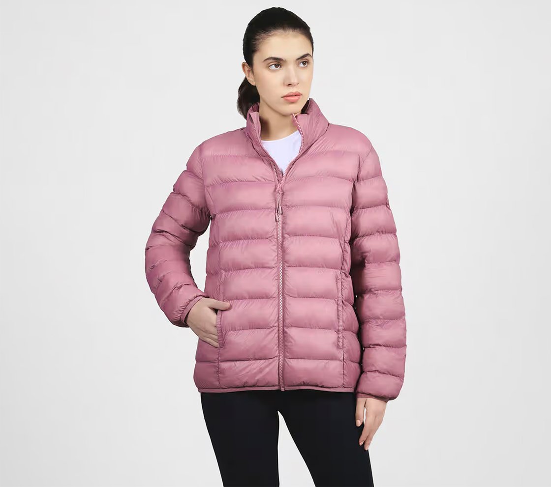 PUFFER FZ JACKET, PURPLE/YELL Apparel Lateral View