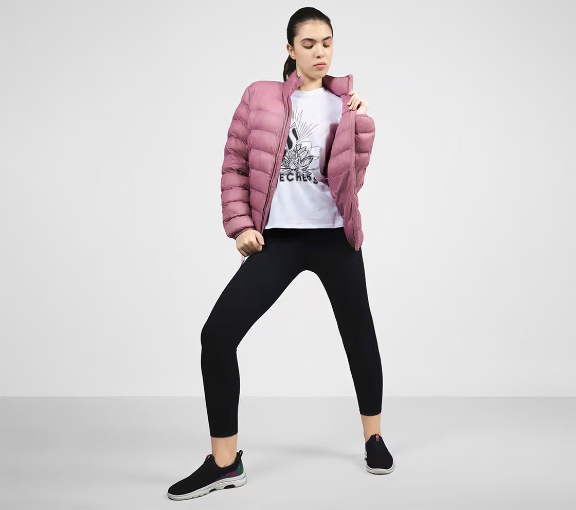 PUFFER FZ JACKET, PURPLE/YELL Apparel Right View