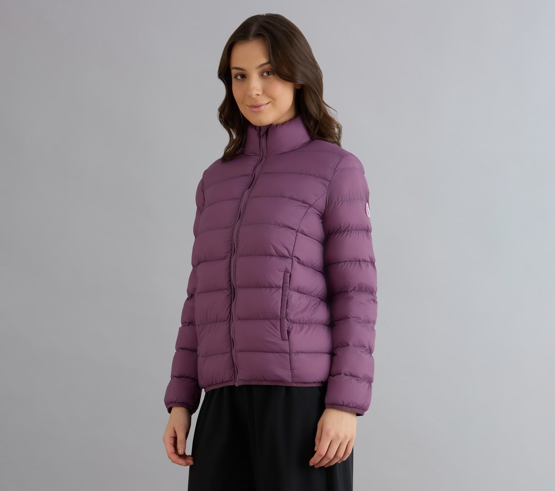 PUFFER FZ JACKET, WHITE/PINK/PERIWINKLE