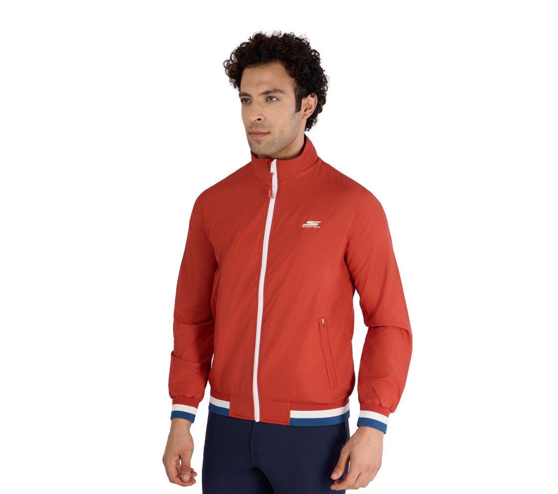 SKECHERS BIKER JACKET, RRUST Apparel Top View