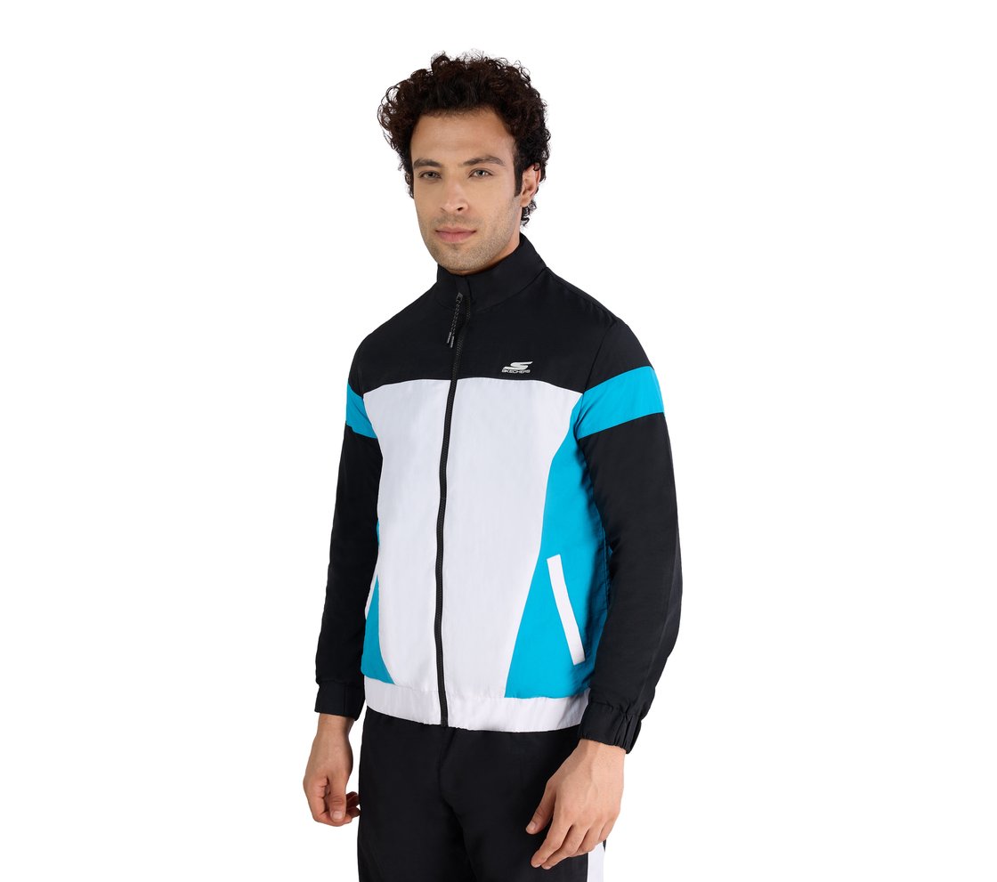 SKECHERS CUT & SEW JACKET, WWHITE Apparel Top View