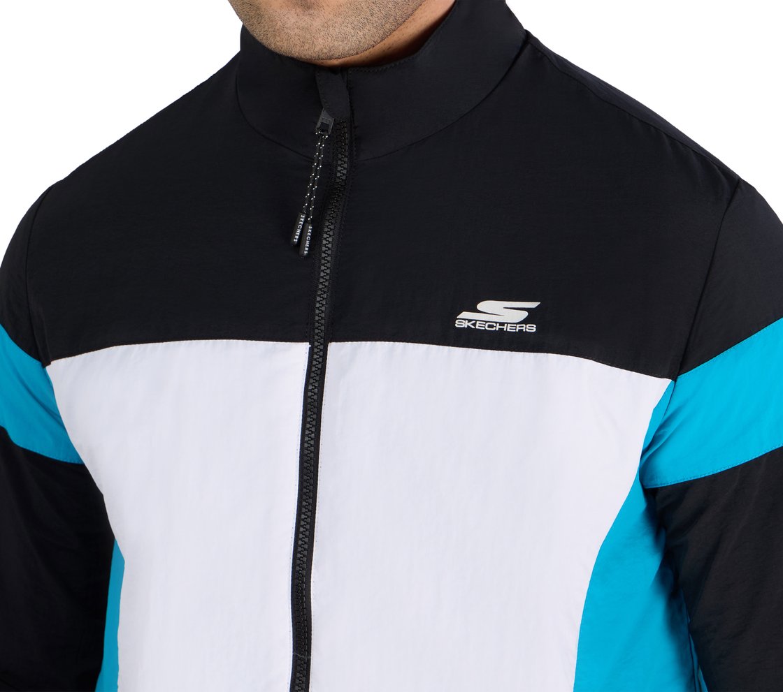 SKECHERS CUT & SEW JACKET, WWHITE Apparel Right View