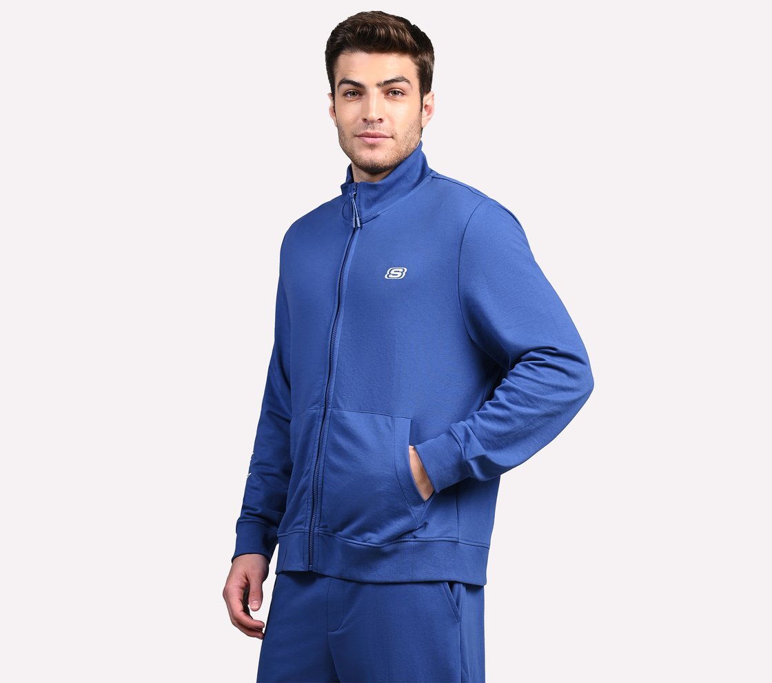 SKECHERS LIFESTYLE JACKET, ROYAL/BLUE Apparel Top View